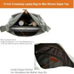 Anti‑theft RFID Messenger Laptop Bag 13in Grey