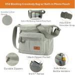 Anti‑theft RFID Messenger Laptop Bag 13in Grey