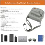Anti‑theft RFID Messenger Laptop Bag 13in Grey