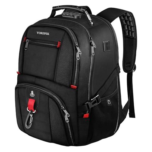 YOREPEK 17 inch anti-theft backpack with USB port and RFID blocking