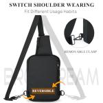 BROADREAM Waterproof RFID Anti-Theft Sling Bag