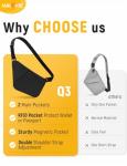 HALOVIE Slim RFID Anti-Theft Sling Bag