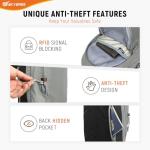 SKYSPER RFID Crossbody Sling Backpack Lightgray