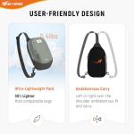 SKYSPER RFID Crossbody Sling Backpack Lightgray