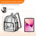 Lyingflat 12×12×6 Clear Stadium Backpack
