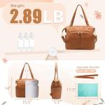 MOMINSIDE 4‑in‑1 Leather Diaper Bag Backpack Brown