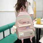 YGYCF 5‑Piece Kawaii Bear Student Backpack Pink