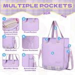 PIG PIG GIRL 2‑Piece Convertible School Backpack Purple