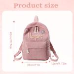 Dyoart Personalized Corduroy School Backpack