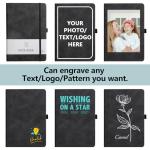 Vebermo Personalized A5 PU Leather Journal