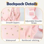 MT WORLD Floral Toddler Backpack Pink Personalized