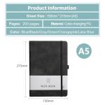 Vebermo Personalized A5 PU Leather Journal