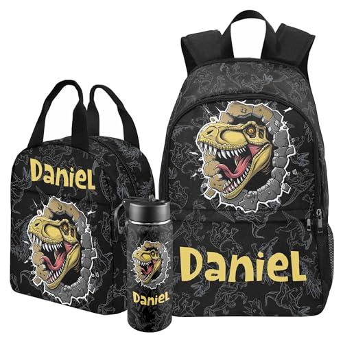 Artsadd custom kids backpack set with personalized name and photo print