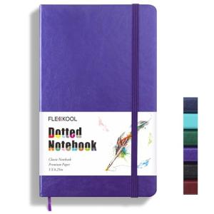 Leather Dot Grid Journal 5×8.25" Hardcover