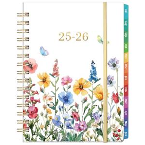 2025-2026 Academic Planner Floral 8.5×6.4
