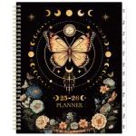 Academic Planner Butterfly Tabs Back Pocket