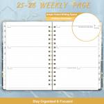 Academic Planner Metal Rings Elastic Closure