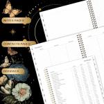 Academic Planner Butterfly Tabs Back Pocket