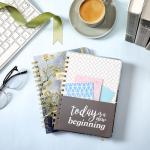 Academic Planner Metal Rings Elastic Closure