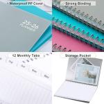 Planner 2025-2026 - 2025-2026 Planner from July 2025 - June 2026, Academic Planner 2025-2026 Weekly & Monthly Spreads, 6.25" x 8.3", 12 Monthly Tabs, Strong Twin-Wire Binding