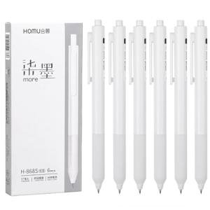 Eacpokc 6‑Pack 0.5mm Pearl White Gel Pens