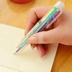 Bluelanss 6‑Color 0.5mm Retractable Ballpoint Pen