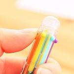Bluelanss 6‑Color 0.5mm Retractable Ballpoint Pen