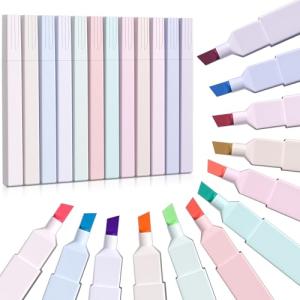AUYAARS 12‑Pack Pastel Aesthetic Highlighter Set