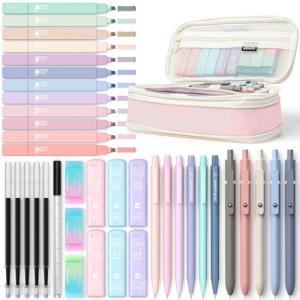 Four Candies 39‑Piece School Supplies Kit Pink