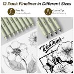 Nicpro 58PCS Art Drawing Supplies Kit in Leather Case, MP1000 Black Metal Mechanical Pencil Set with Drafting Pencil 0.5, 0.7, 0.9 & 2mm, 12 Micron Pen, Sketch Book, 30 Tube Lead Refills for Sketching