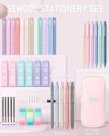 Four Candies 39‑Piece School Supplies Kit Pink