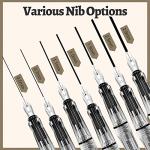 Wonwood_direct Calligraphy Set, 7 Pcs Fountain Pen with Different Replaceable Nib and 40 Replaceable Ink Cartridge in 13 Color for Beginner Writing and Drawing Calligraphy Kit