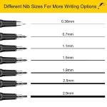 JiaoJiRen Calligraphy Set Fountain Pens with 8 Different Size Nibs and 60 Ink Cartridges(12 Colors),Calligraphy Pen Set for Beginner Writing Drawing Practice