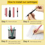 JiaoJiRen Calligraphy Set Fountain Pens with 8 Different Size Nibs and 60 Ink Cartridges(12 Colors),Calligraphy Pen Set for Beginner Writing Drawing Practice