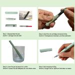 GC QUILL Calligraphy Fountain Pen Set- 7 with Different Nibs and 40 Ink Cartridges for Beginners- MU-09