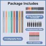 GC QUILL 8‑Pack Fountain Pen Set