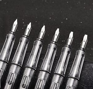 Lanxivi Clear Fountain Pen Set 6‑Tip