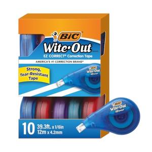 BIC EZ Correct Correction Tape 10‑Pack