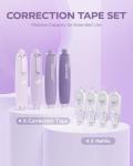 Four Candies 6mm Retractable Correction Tape Purple