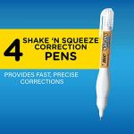 BIC Shake ’n Squeeze Correction Pen 4‑Pack