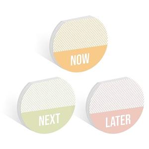 Now Next Later Sticky Note Pad Trio