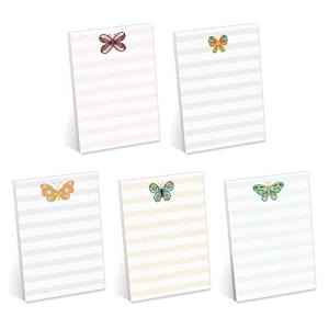 Folk Butterfly 5‑Pack Pastel Sticky Notes