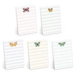 Folk Butterfly 5‑Pack Pastel Sticky Notes