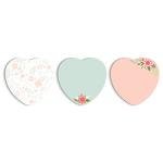 Gotcha Covered Floral Heart Sticky Note Set