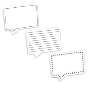 Speech Bubble 3‑Pack Shaped Sticky Notes