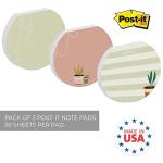 Plant Theme 3‑Pack Succulent Sticky Notes