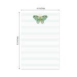 Folk Butterfly 5‑Pack Pastel Sticky Notes