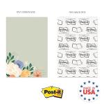 Simple Floral Sticky Note Pad Assortment