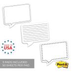 Speech Bubble 3‑Pack Shaped Sticky Notes