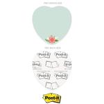Gotcha Covered Floral Heart Sticky Note Set